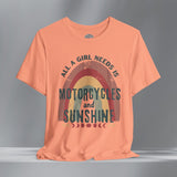 Women's Grunge Motorcycle Crew Neck TShirt