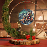 Can-Am Spyder Santa Aluminum Christmas Ornament