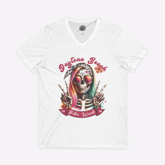 Daytona Bike Week 2026 Hipster Skull Women's V-Neck
