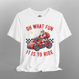 Can-Am Spyder Biker Santa "Oh What Fun" Christmas TShirt