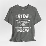Funny Motorcycle Culture Crew Neck TShirt