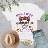 Beads & Biker Squad Mardi Gras Themed Crew Neck TShirt