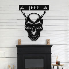 Hanging Skull Customized Steel Wall Art