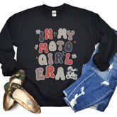 In My Moto Girl Era Boho Crew Neck Sweatshirt