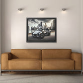 Can-Am Spyder Motorcycle Framed Canvas Art