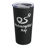 Motorcyclist Map Insulated Travel Mug (20 oz)