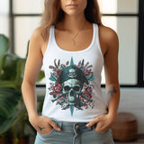Vintage Pirate Skull Crossbones Racerback Tank Top