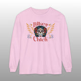 Biker Chick Day of the Dead Long Sleeve TShirt