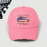 American Veteran Mom Distressed Dad Hat