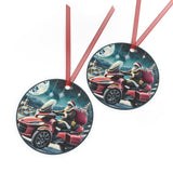 Can-Am Spyder Santa Aluminum Christmas Ornament