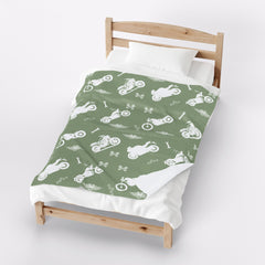 Motorcycle Customized Velveteen Plush Blanket