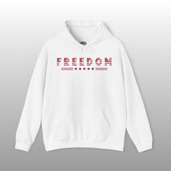 USA Flag Style Freedom Pullover Hoodie