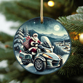Can-Am Spyder Santa Aluminum Christmas Ornament