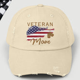 American Veteran Mom Distressed Dad Hat