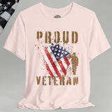 Proud American Veteran Flag Crew Neck TShirt
