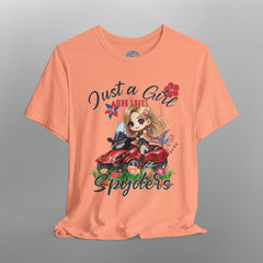 Just a Girl Who Loves Spyders Boho Flower TShirt