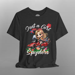 Just a Girl Who Loves Spyders Boho Flower TShirt