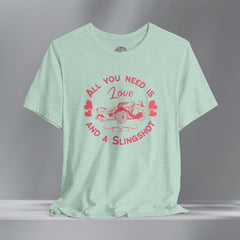 Ladies Boho Heart SlingShot Crew Neck TShirt