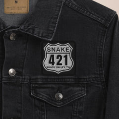 TN-421 The Snake Road Sign Embroidered Patch