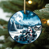 Can-Am Spyder Santa Aluminum Christmas Ornament