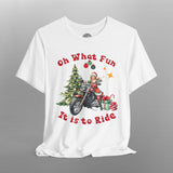 Mrs. Santa Biker "Oh What Fun" Christmas TShirt