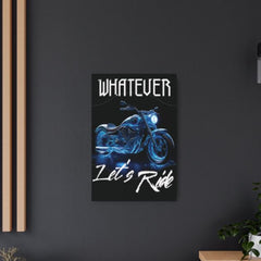 Neon Motorcycle Cruiser Metal Poster