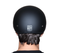 Motorcycle Beanie Style Half Helmet | Silver Metallic