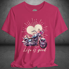 Ladies Boho Vintage Motorcycle Crew Neck TShirt