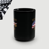 American Veteran Wife Black Coffee Mug, 15oz