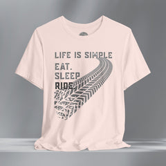 Life is Simple Motorcycle Crew Neck TShirt
