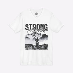 Born to Ride Women's Motorcycle V-Neck TShirt