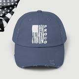 Proud American Veteran Distressed Dad Hat