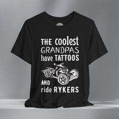 The Coolest Grandpas Ride Rykers Crew Neck TShirt