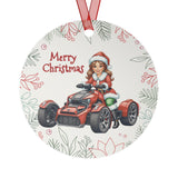 Can-Am Ryker Mrs. Santa Clause Aluminum Christmas Ornament