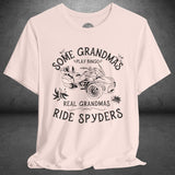 Real Grandmas Ride Spyders Customized Crew Neck TShirt