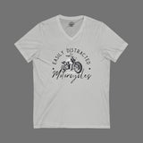 Funny Ladies Motorcycle VNeck TShirt
