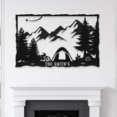 Motorycle Camping Customized Metal Wall Art