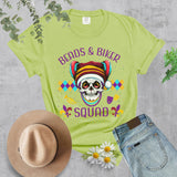 Beads & Biker Squad Mardi Gras Themed Crew Neck TShirt