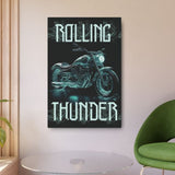 Neon Motorcycle Cruiser Metal Poster