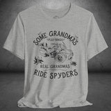 Real Grandmas Ride Spyders Customized Crew Neck TShirt