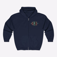 Vintage Pirate Skull Crossbones Zipper Hoodie