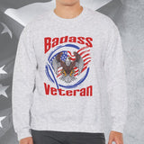 Badass American Veteran Crew Neck Sweatshirt