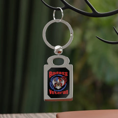 Badass Veteran Zinc Alloy Keychain