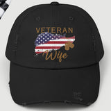 American Veteran Wife Distressed Dad Hat