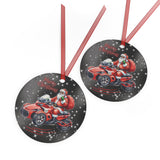 Can-Am Spyder Santa Starry Night Aluminum Christmas Ornament