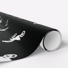 Motocross Dirt Bike Gift Wrap - Black Action Design
