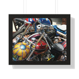 Vintage Chopper Motorcycles Framed Poster Print
