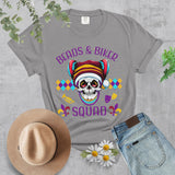 Beads & Biker Squad Mardi Gras Themed Crew Neck TShirt