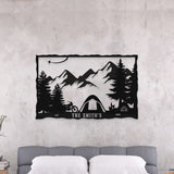 Motorycle Camping Customized Metal Wall Art
