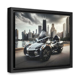 Can-Am Spyder Motorcycle Framed Canvas Art
